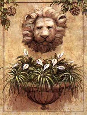 Lion wall-planter
